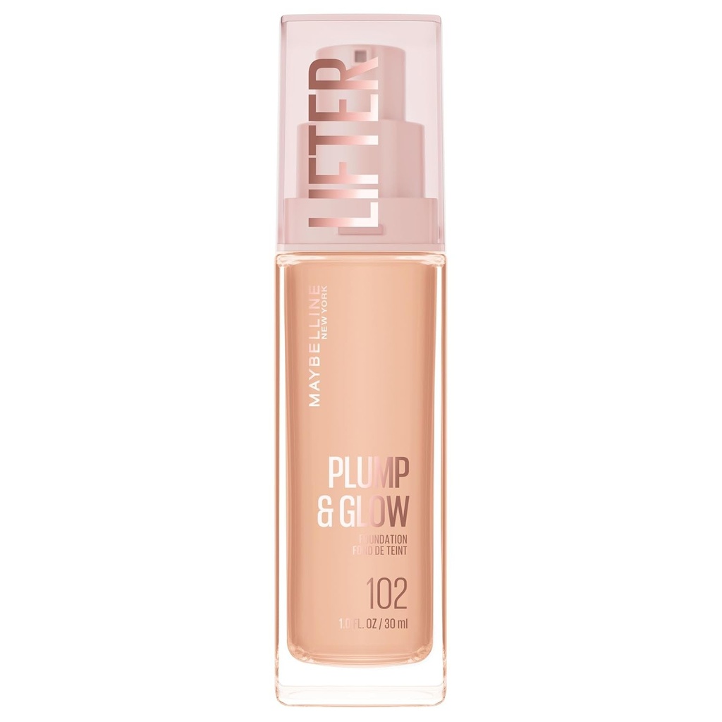 Base líquida Maybelline Lifter Plump & Glow (102)