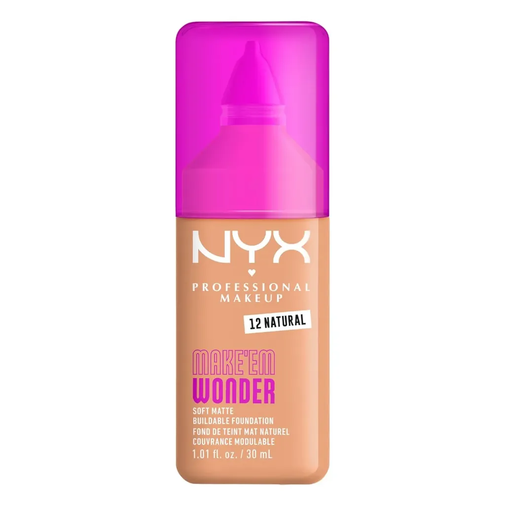 NYX Professional Makeup Make ’Em Wonder Liquid Foundation – 12 Natural